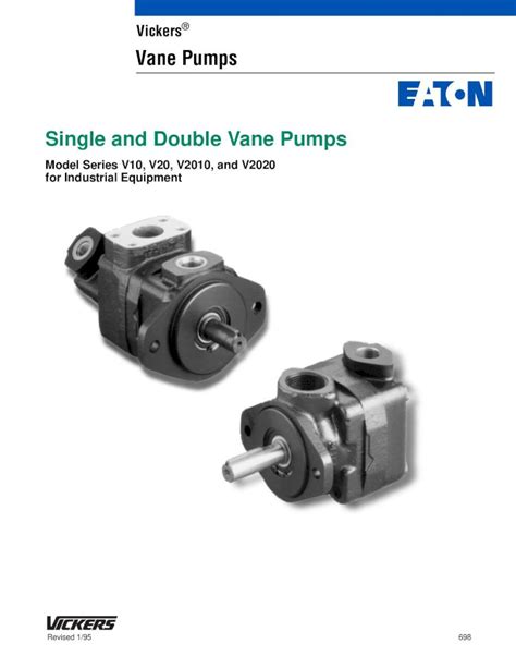 Pdf Single And Double Vane Pumps J A Hidr Ulica Single And Double