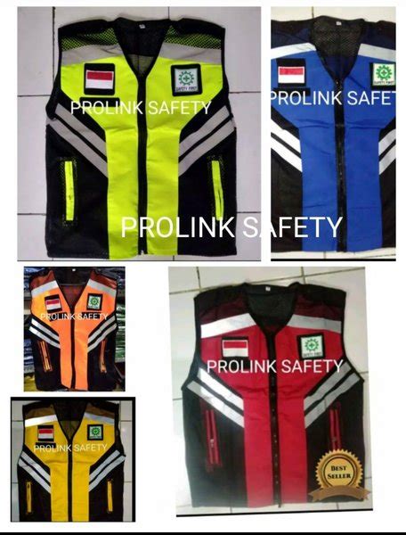 Jual Rompi Safety Warna Free Logo K Bendera Bahan Taslan Samping