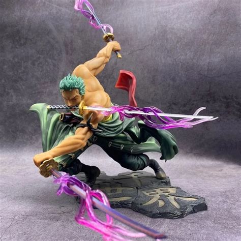 One Piece Anime Action Figure GK Roronoa Zoro Tr S L Minas Manga Sa