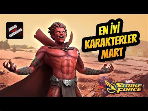 En iyi karakterler ve takımlar Mart Marvel Strike Force MSF YouTube