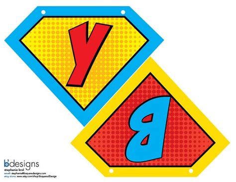 Superhero Happy Birthday Banner Small PC INSTANT DOWNLOAD | Etsy