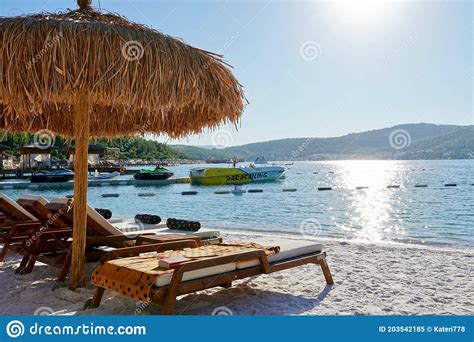 Bodrum Turkey August Snow White Beach Of Lux Hotel With