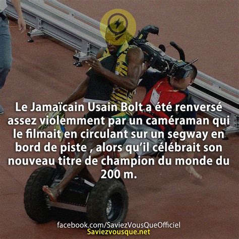 Le Jama Cain Usain Bolt A T Renvers Assez Violemment Par Un