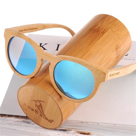 Bobo Bird Dg01d Handmade Bamboo Sunglasses Women With Bule Polarized Lens Beach Sun Glasses