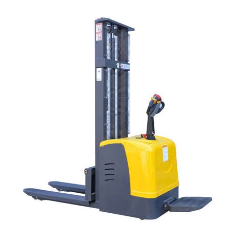 Stand Drive Full Electric Lift Stacker Truck Automatic Powered Lift Stacker