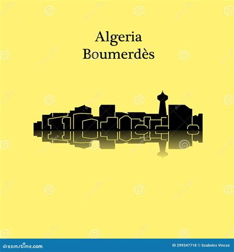 Boumerdes Algeria City Silhouette Stock Illustration Illustration Of