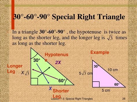 Special Right Triangles 30 60 90 Proof