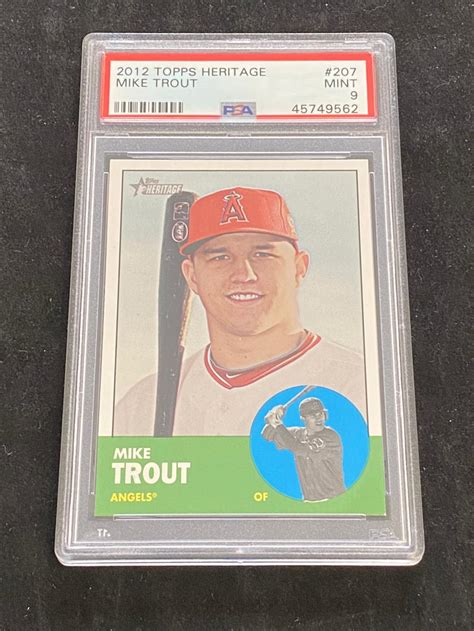 Lot Psa Mint Topps Heritage Mike Trout Rookie Baseball Card