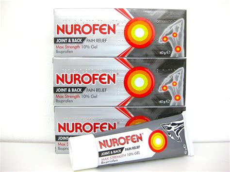 3 Nurofen Max Strength 10 Ibuprofen Pain Relief Gel 40g Us Seller