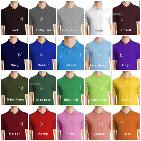 Jual Majime Man Woman Polo Shirt Kaos Polo Kerah Polos Dewasa Pria