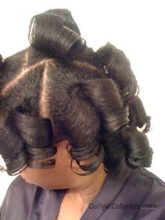 Ponytail Roller Set On Natural Hair Curly In Colorado