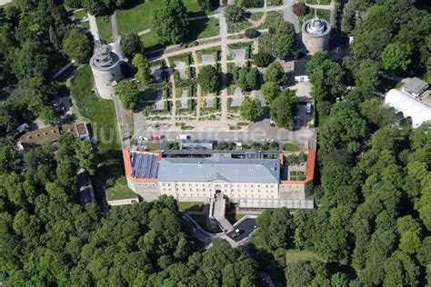 Erfurt von oben Museums Gebäude Ensemble des Deutschen