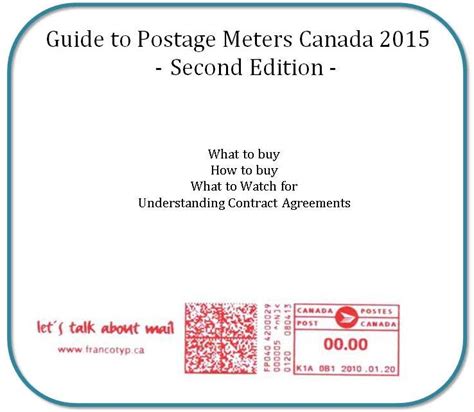 Guide To Postage Meter Canada 2015 Second Edition