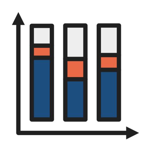 Normalized Stacked Bar Chart Infographics Icons