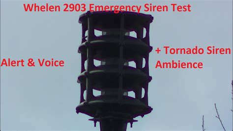 Whelen 2903 Emergency Siren Test Alert And Voice Tornado Siren