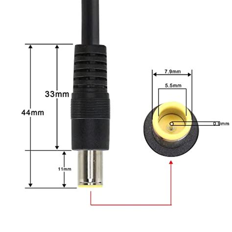 Gintooyun Pack Dc Power Pigtails Cable V Dc Mm Male Plug To