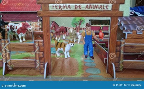 Animal Farm Diorama Display Stock Image - Image of display, barn: 114211477