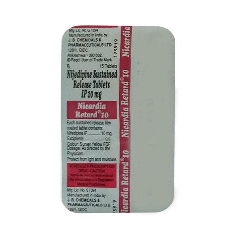 Nicardia Retard Mg Tablet S Price Uses Side Effects Netmeds