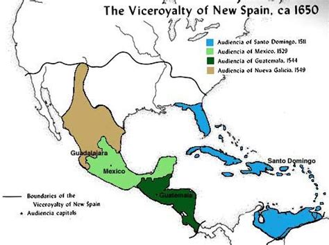 Viceroyalty Of New Spain Map - Coastal Map World