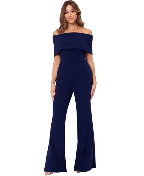 Betsy And Adam Womens Off The Shoulder Jumpsuit Macys