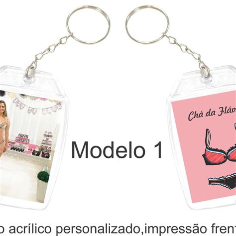 Chaveiro acrílico Chá de Lingerie 1 Elo7 Produtos Especiais