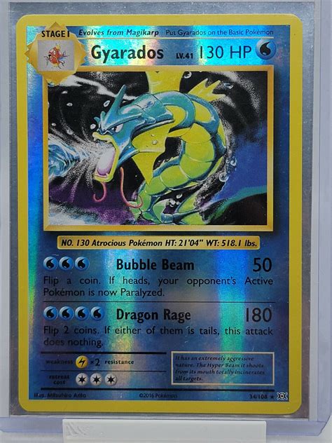 Gyarados Reverse Holo Pokemon Card Tcg Nm Xy Evolutions Ebay