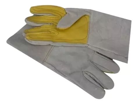 Guantes Carnaza Reforzado Vaqueta Largo Cm X Und Cuotas Sin Inter S