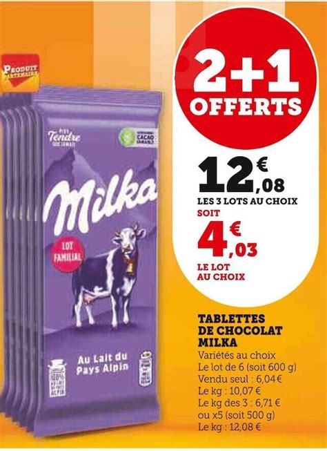 Promo Milka Tablettes De Chocolat Chez Super U