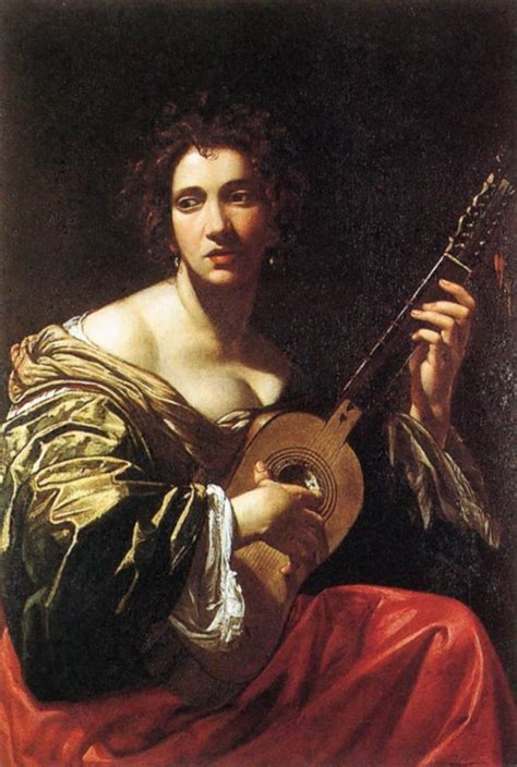 Woman Playing A Guitar Simon Vouet 1621 22 Tumblr Pics