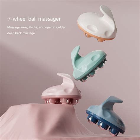 1pc Seven Bead Massage Roller For Full Body Massage Mini Handheld Manual Massager For Abdomen