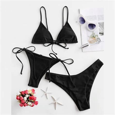 Tponi Modest Swimsuits For Women One Piece Black Bikini Clearance S