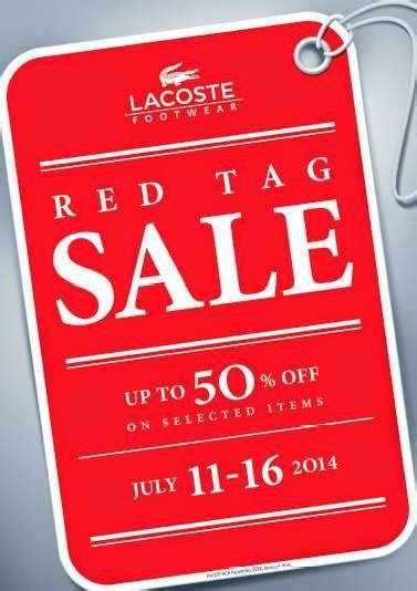 Manila Shopper: Lacoste Footwear Red Tag SALE: July 2014