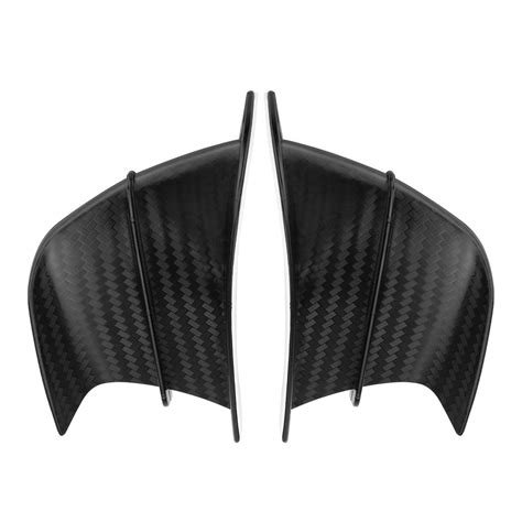 Pair Carbon Fibre Fixed Fairing Motorcycle Winglets Wind Wing