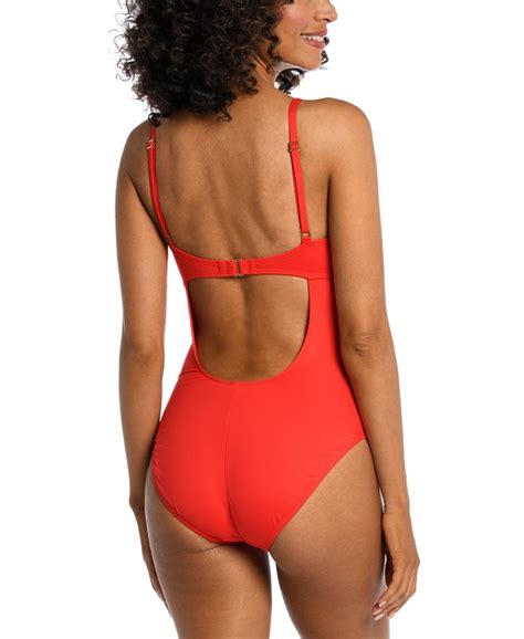 La Blanca Twist Front Keyhole One Piece Swimsuit Macys