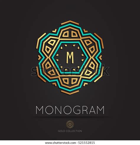 Royal Elegant Linear Abstract Monogram Vector Stock Vector Royalty