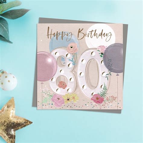 Happy Birthday Flowers And Balloons Greeting Card