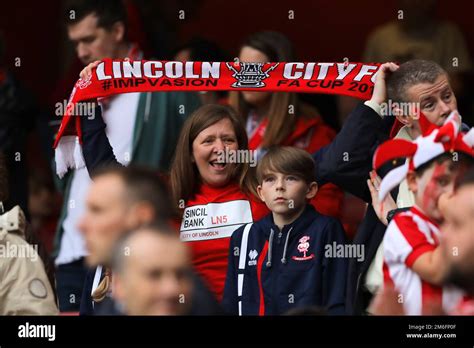 Lincoln City fans - Arsenal v Lincoln City, The Emirates FA Cup Quarter-final, Emirates Stadium ...