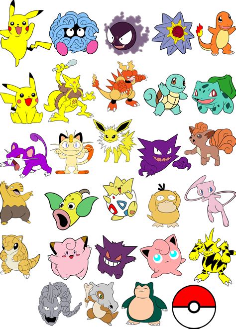 Pokemon SVG File-various Characters | Etsy