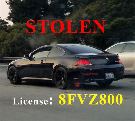 Stolen Have You Seen My Bmw 650i Black Black Rims Red Interior If So Please Contact Your