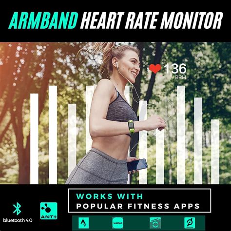 Powr Labs Bluetooth Heart Rate Monitor Armband Ant Compatible For Polar Wahoo Garmin Wrist