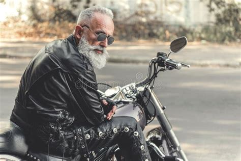 Old Man On Motorcycle