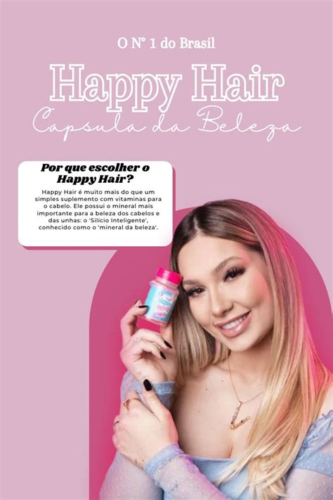 A C Psula Da Beleza Happy Hair Vitamina Para Cabelo Cabelo Crescer