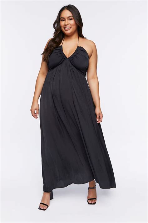 Plus Size Halter Maxi Dress