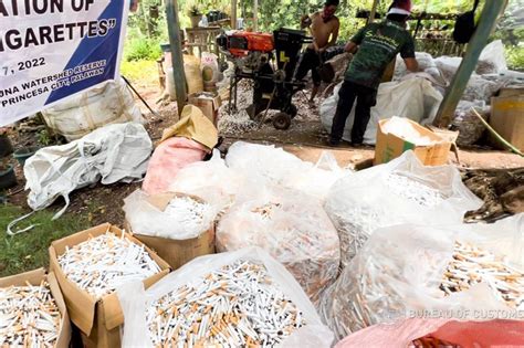 Customs Destroys P5 3 M Smuggled Cigarettes In Palawan ABS CBN News