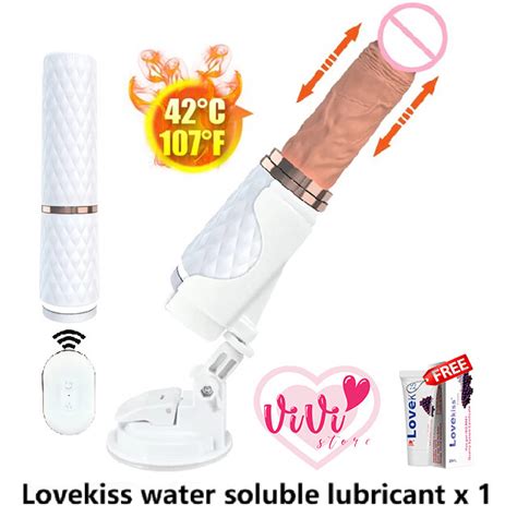 Automatic Thrusting Vibrator Dildo Machine Heating Remote Control Sex Toy Malaysia