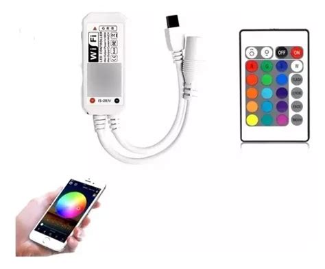 Controlador Rgb Wifi 12v Cinta Led Secuencial Control Remoto