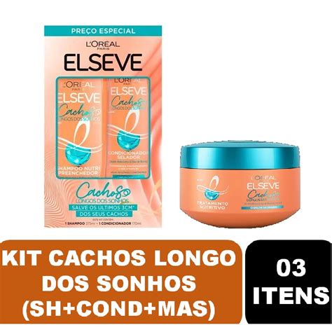 Kit Shampoo Ml Condicionador Ml Creme Tratamento Cachos Dos