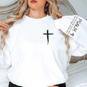 Psalm Sleeve Print Sweatshirt Women S Christian Sweatshirt