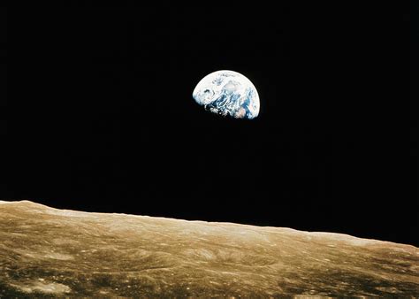 View Of The Earth Rising By Bettmann