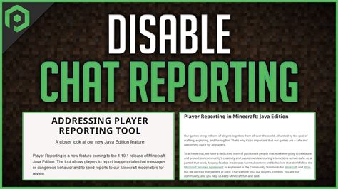 How To Disable Chat Signing Reporting For Minecraft YouTube